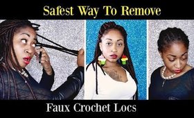 2 SAFE Ways To Take Out/Take Down/ Remove Crochet Faux Locs In 10 MINUTES!!