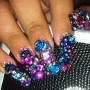 Blinged out nails