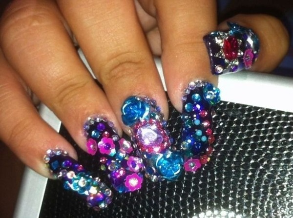 Blinged out nails | Ashley S.'s (ash13y_xoxo) Photo | Beautylish