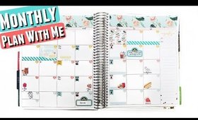 PWM: FLORALS Monthly Plan With Me | Erin Condren Life Planner Monthly Spread #60