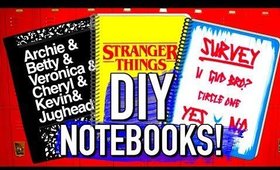 DIY School Supplies! DIY Logan Paul, Riverdale, and Stranger things notebooks!