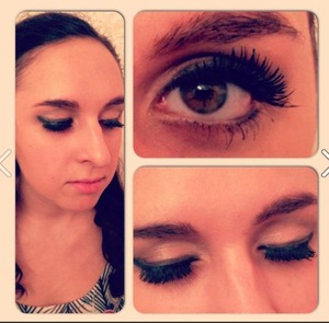 I did a kind of retro look on her with thick liner and false lashes.