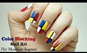 Color Blocking Nail Art! Piet Mondrain Inspired