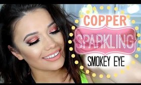 COPPER SPARKLING SMOKEY EYES Makeup Tutorial