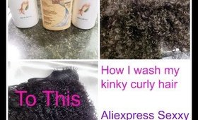 How I wash My kinky curly hair + Quick update on the hair