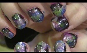 Galaxy inspired nails tutorial