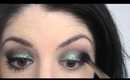 How to green smokey eye makeup tutorial with glitter