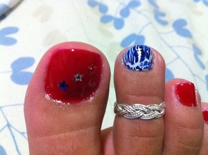Closeup of July 4th Toes!!!
