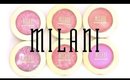 Milani Baked Blush Swatches ♡ 6 shades