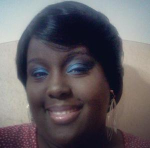 I have no idea why this look reminds me of "Tootie" from the Facts of Life:) I love the blue shadow