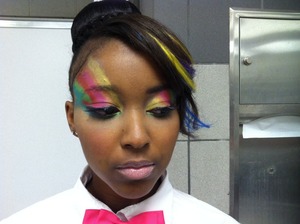 Hair Stylist makeup done for the Mr.Chew Multicultural Hair Affair