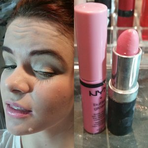 rimmel lipstick in pink blush and nyx butter gloss in merengue

urban decay naked2 on the eyes