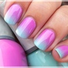 TA-DA! pink and sky blue "Ombre Nails"