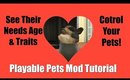 Playable Pets Mod Tutorial (How To Download And Install) Control Your Pets Sims 4