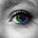 Made my eye rainbow(: