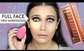 FULL FACE FIRST IMPRESSIONS | URBAN DECAY NAKED HEAT + MORE