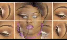 Glitter Lids & Purple Ombre Lips  | Makeup Tutorial