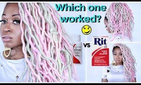 RIT DYE vs WATERCOLOR METHOD To Dye SYNTHETIC Faux Locs ☆  SamoreloveTV 🕊🔥