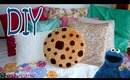 DIY ROOM DECOR ❤ Super simple COOKIE PILLOW! (Sew/No sew)