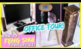 MY DESK TOUR! HOW TO FENG SHUI & ORGANIZE YOUR OFFICE / WORK SPACE FOR SUCCESS & ABUNDANCE!