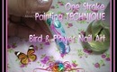 One Stroke Bird Flower Spring Easter Nail Art Design :::... ☆ Jennifer Perez of Mystic Nails ☆