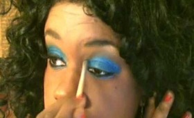 The Blue Sensation Look Using BHCosmetics and E.L.F smokey blue eyes