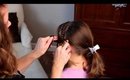 Double Rope Twist Braid and Flat Iron Curls {Back to School Hairstyles}