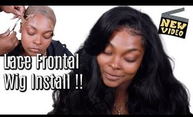 AFFRODABLE Lace Frontal Wig Install on a Client + Big Curls | #NadulaHair