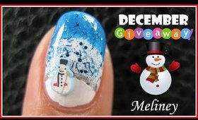 WINTER WONDERLAND SNOWMAN NAIL ART TUTORIAL & GIVEAWAYS EASY DESIGN WITH FIMO SLICES