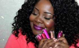 Milani Amore Matte Metallic Lip Creme Swatches on Dark Skin | TheMindCatcher