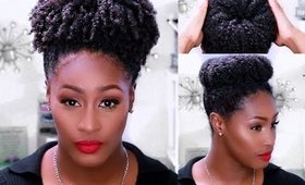 Natural Hair How To | SLEEK HIGH PUFF & HIGH LARGE BUN with  SNAPPEE | Shlinda1