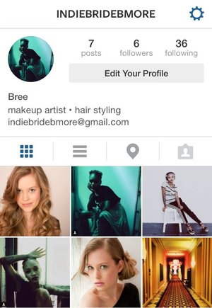 Follow my work as a makeup artist on Instagram @indiebridebmore