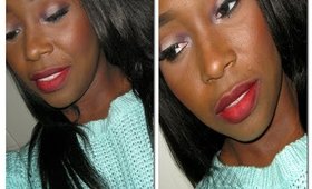 DRUGSTORE FRIENDLY| neutral eyes + matte berry lips| makrupbynesha