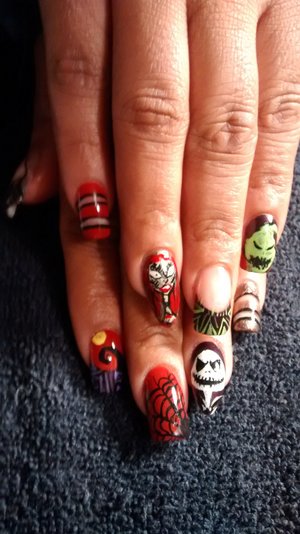 SauceC Nailz Halloween themed nails