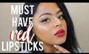 LIPSWATCH| Red My Lips 💋 Best Red Lipsticks for Tan Skin (NC42)