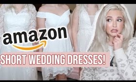 AMAZON WEDDING DRESS TRY-ON | Short Wedding Dresses | Former Bridal Consultant