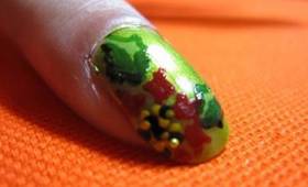 Poinsettia Nail Art