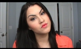 Neutral Eye With Bold Orange Lips Tutorial