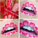 Water marble inspired lips