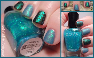 Zoya - Fleck Effects Collection - Maisie
Matte w/ Essie's Matte About You Topcoat
Over Zoya's Skylar (True Collection) and China Glaze's Liquid Leather
http://nailaddictsanonymous.blogspot.com/