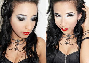 This is a Basic and a Everyday makeup of a simple gothic chick. Don't forget the Red Lips.