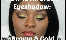 How to Airbrush Makeup: Brown & Gold Eyeshadow