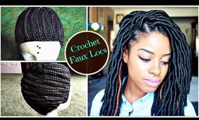 How to Install "Natural Looking" Crochet Faux Locs on Braided Cap | Shake N Go