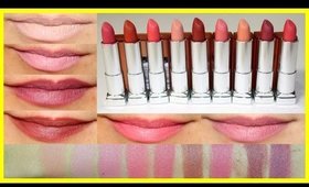 NEW Maybelline Inti-Matte Nudes Lipsticks Swatches & Review