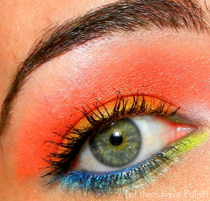 A colorful Sunrise inspired look with Lime Crime Makeup