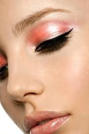 First, apply the shimmery pearl colour to your lid, up to your crease and a small bit over. Next your just gonna take any highlighter colour. Then you are gonna take your liquid eyeliner and line your upper lash line. Take your pencil eyeliner and line your waterline. Lastly, take your revlon mascara, and apply one coat to your upper lashes, while your waiting for that to dry, do your bottom lashes, then put another coat over the upper lashes 
That completes this look!