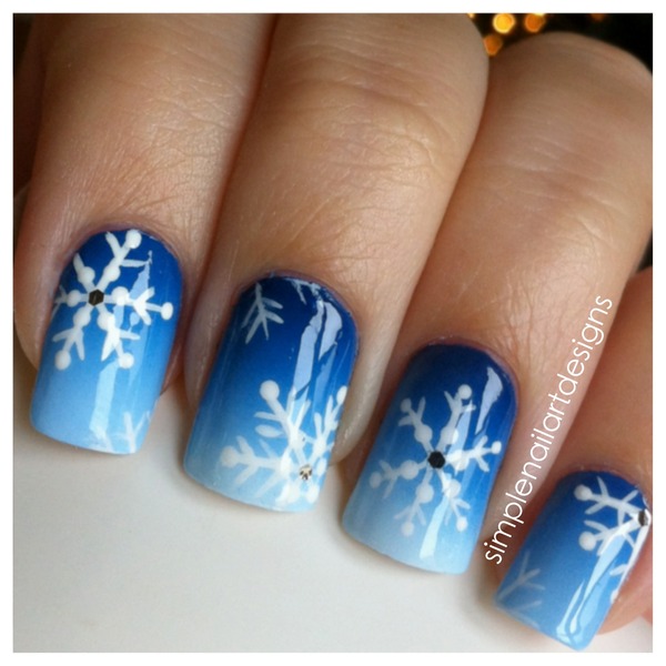Snowflake Nails | simplenailartdesigns s.'s (simplenailartdesigns ...