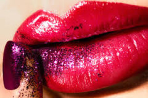 this is a nice causual eye poping pink with a crazy splash of a purple glitter , I like it personaly