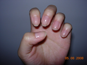 Groomed bare nails
