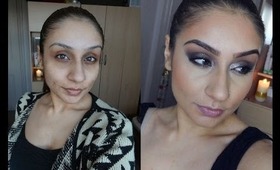 2mintue glitter brown smokey Tutorial || Raji Osahn